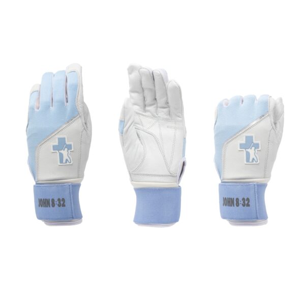 Baby Blue Baseball Truth Batting Gloves
