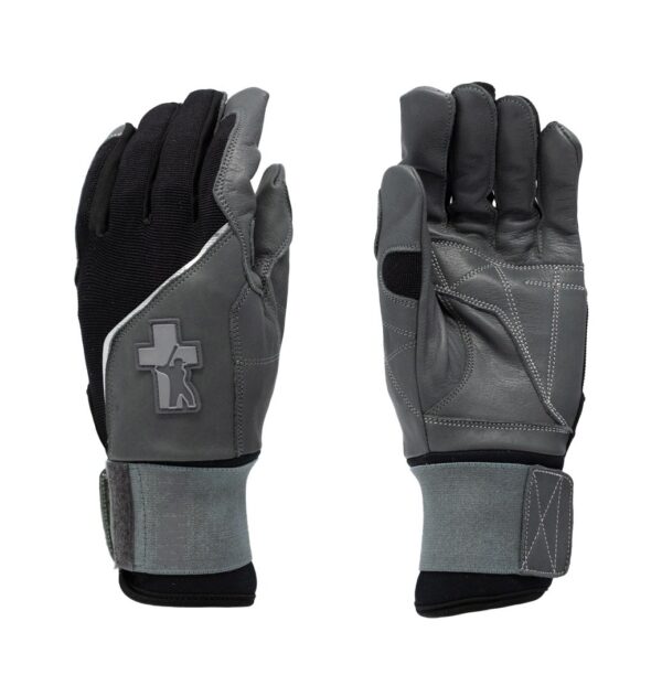 Black & Gray Baseball Truth Batting Gloves