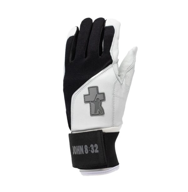 Black & White Baseball Truth Batting Gloves - Image 3