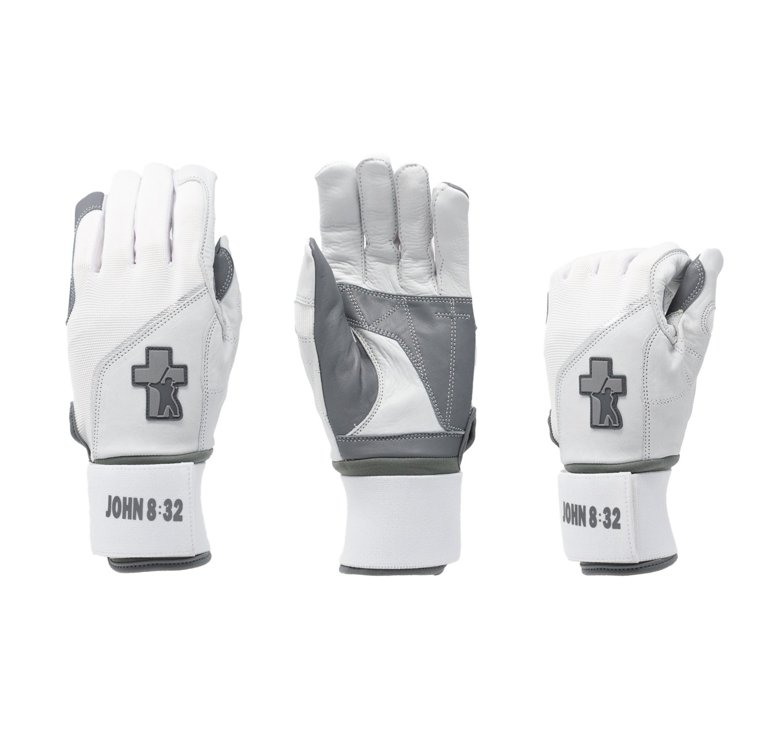 White Baseball Truth Batting Gloves